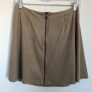 Faux Suede Mini Skirt